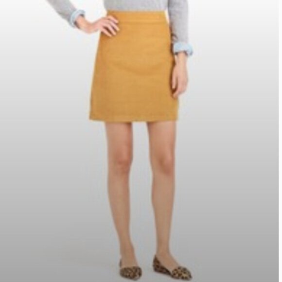 J Crew Factory Mini skirt in corduroy (Olive Green) - Picture 2 of 6